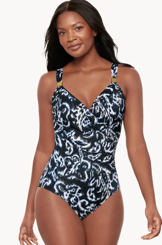 One Pieces^Miraclesuit Adorn Siren One Piece Black/white