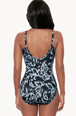 One Pieces^Miraclesuit Adorn Siren One Piece Black/white