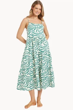 Dresses^Billabong All The Waves Lost Love Maxi Dress Evergreen