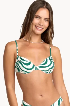 Bikini Tops^Billabong All The Waves Talia Underwire Bra Evergreen