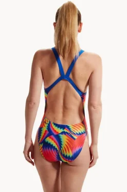 One Pieces^Speedo Allover Digital Leaderback One Piece Multi