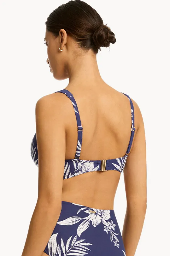 Bikini Tops^Sea Level Aloha Cross Front Bra French navy