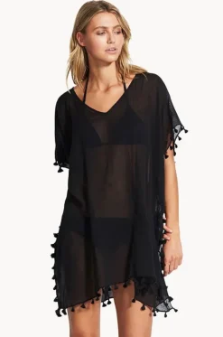 Overswim^Seafolly Amnesia Kaftan Black