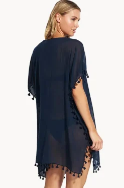 Overswim^Seafolly Amnesia Kaftan Indigo