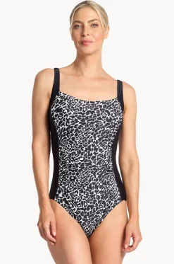 One Pieces^Jantzen Animal DD/E Cup Soft Strap One Piece Black/white