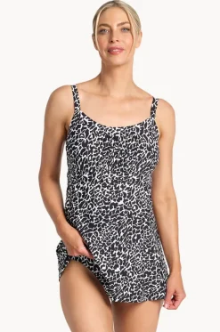 One Pieces^Jantzen Animal Empire Swim Dress Black/white