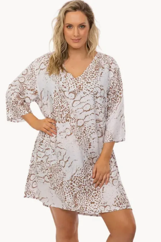 Overswim^Sundrenched Animal Tunic Taupe