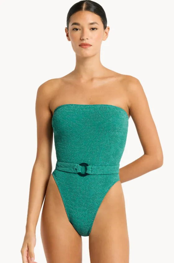 One Pieces^Bond-eye Animalia Belt Fane Bandeau One Piece Teal