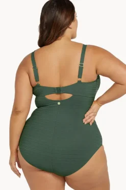 One Pieces^Artesands Aria Cezanne D/DD Cup Tie Front One Piece Olive