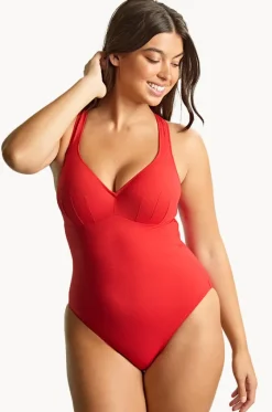 One Pieces^Panache Aurora Lara F Cup Plunge One Piece Red
