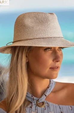 Headwear^Rigon Avoca Flexibraid Adjustable Fedora Oatmeal