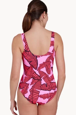 One Pieces^Zoggs Awaken Ecofeel Scoopback One Piece Red/pink