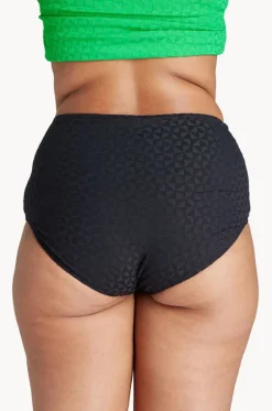 Bottoms^Genevieve Aztec Jacquard Hi Waist Retro Pant BLACK