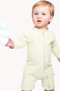 Rashies & Sunsuits|Rashies & Sunsuits^Tini Togs Baby Boys Zip Boyleg Sunsuit Apple