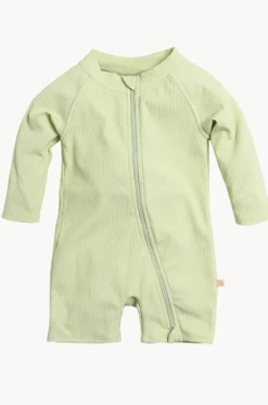 Rashies & Sunsuits|Rashies & Sunsuits^Tini Togs Baby Boys Zip Boyleg Sunsuit Apple