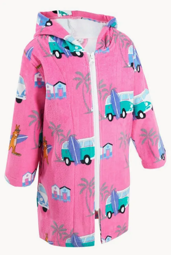 Towel Robes & Ponchos|Towel Robes & Ponchos^Back Beach Co Baby Combi Hooded Towel Robe 12-24M Pink