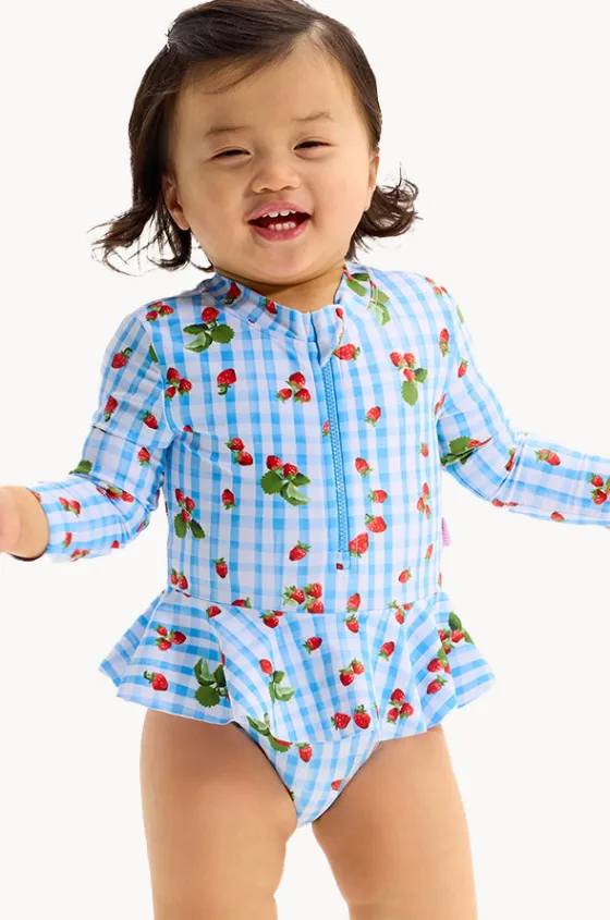 Rashies & Sunsuits^Seafolly Girls Baby Girls Beach Picnic Sunsuit Blue/White