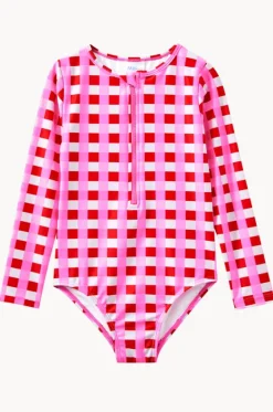 Rashies & Sunsuits^Milky Baby Girls Lollipop Check Sunsuit Red/pink