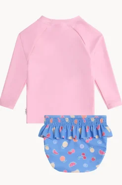 Rashies & Sunsuits^Huxbaby Baby Tutti Frutti Unicorn Suntop Set Pink/Blue