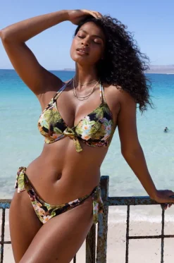 Bikini Tops^Freya Bahama Shores F Cup Halter Black