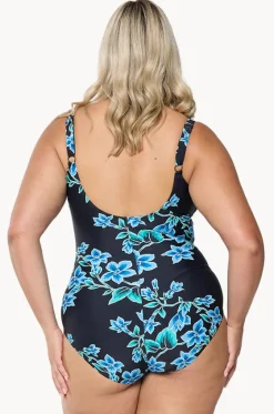 One Pieces^Capriosca Bahamas Blue Tank One Piece Black/blue