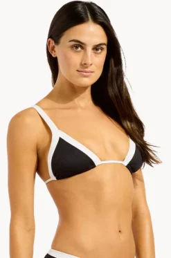 Bikini Tops^Seafolly Bandwave Slide Tri Black
