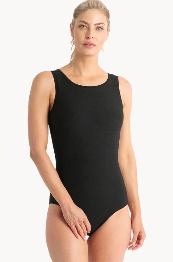 One Pieces^Poolproof Barbados Scoop Back One Piece BLACK