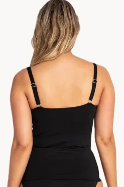 Tankini Tops^Sunseeker Basix DD/E Cup Ruched Tankini Separate BLACK