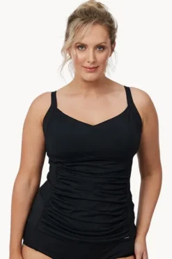 Tankini Tops^Sunseeker Basix DD/E Cup Ruched Tankini Separate BLACK