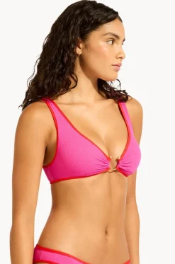 Bikini Tops^Seafolly Beach Bound Ring Front Tank Hot pink