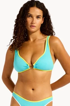 Bikini Tops^Seafolly Beach Bound Ring Front Tank Atoll blue