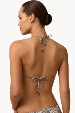 Bikini Tops^Monte u0026 Lou Belle Bound Slide Tri Animal