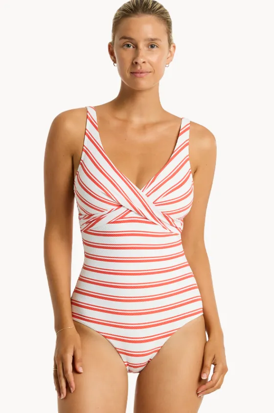 One Pieces^Sea Level Biarritz Cross Front One Piece Flame
