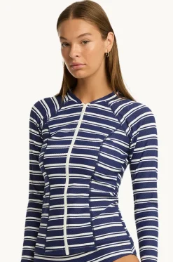 Rashies & Sunsuits^Sea Level Biarritz Long Sleeve Suntop French navy