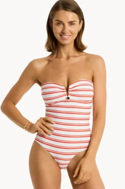 One Pieces^Sea Level Biarritz V Bar Bandeau One Piece Flame