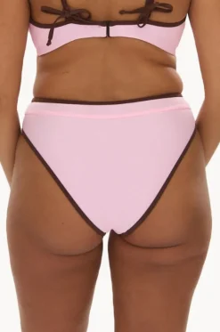 Bottoms^Raq Apparel Bind High Leg Brief Floss/choc