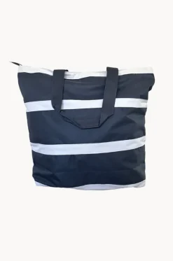 Beach Bags|Bags^Cherry Red Block Stripe Nylon Beach Bag Navy