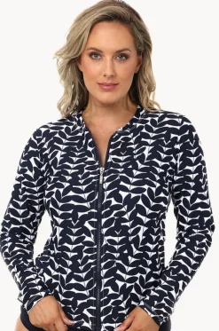 Rashies & Sunsuits^Babes In The Shade Blue Acacia Long Sleeve Rashie Navy/white