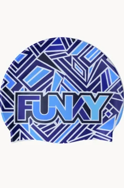 Swim Caps^Funky Trunks Bits Swim Cap Blue