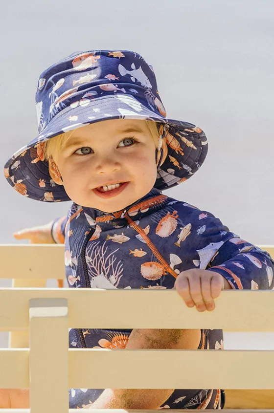 Hats^Minihaha Boys Aiden Swim Hat Navy