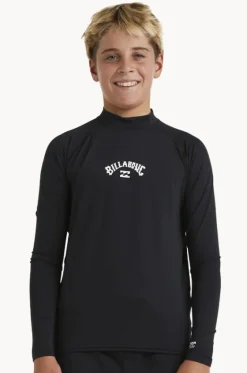 Rashies^Billabong Boys All Day Arch Long Sleeve Suntop Black
