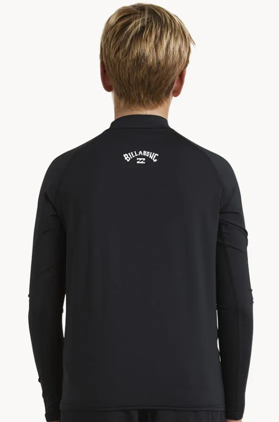 Rashies^Billabong Boys All Day Arch Long Sleeve Suntop Black