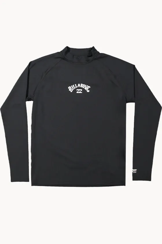 Rashies^Billabong Boys All Day Arch Long Sleeve Suntop Black