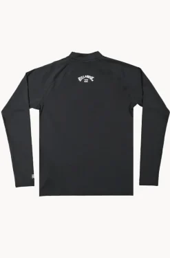 Rashies^Billabong Boys All Day Arch Long Sleeve Suntop Black