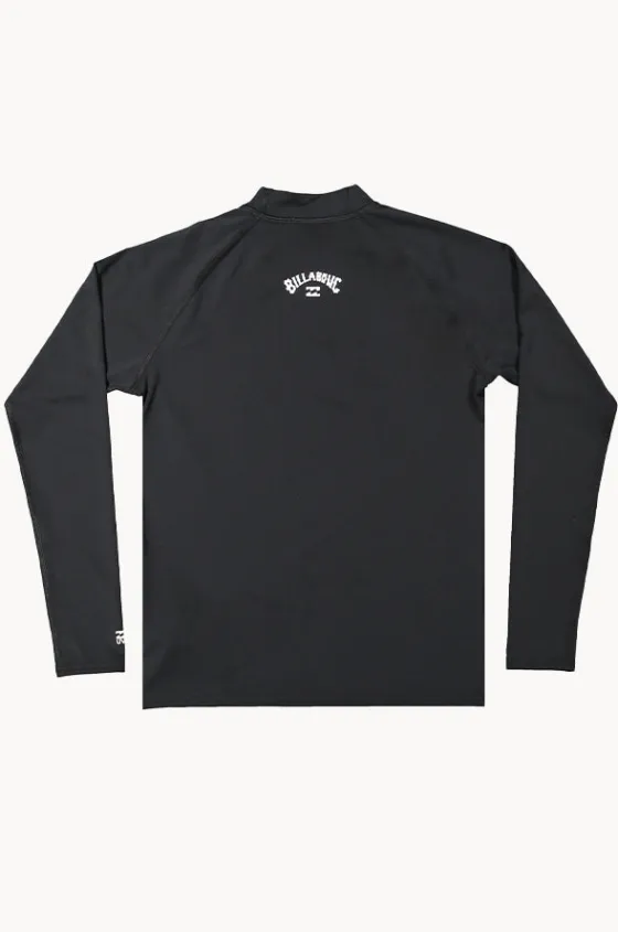 Rashies^Billabong Boys All Day Arch Long Sleeve Suntop Black