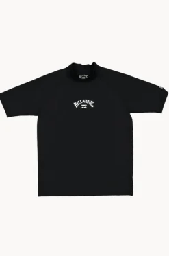 Rashies^Billabong Boys All Day Arch Short Sleeve Suntop Black