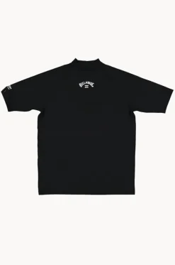 Rashies^Billabong Boys All Day Arch Short Sleeve Suntop Black