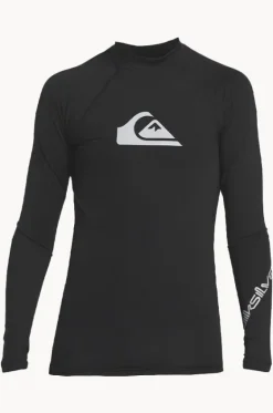 Rashies^Quiksilver Boys All Time Long Sleeve Suntop Black