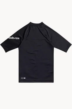 Rashies^Quiksilver Boys All Time Short Sleeve Rashie Black