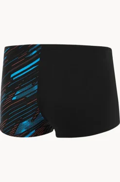 Trunks^Speedo Boys Allover Hyperboom V Cut Aquashort Black/Blue